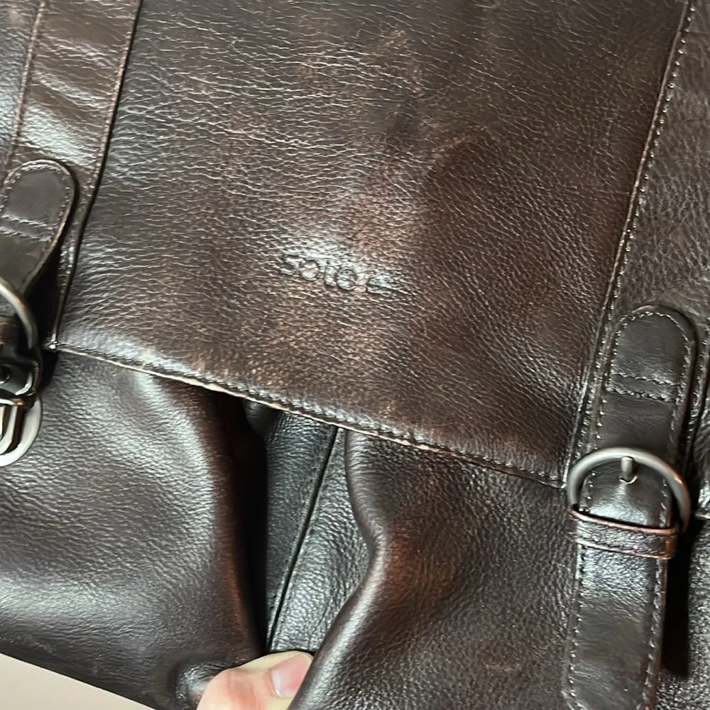 Leather Solo Message 15 inches Laptop storage